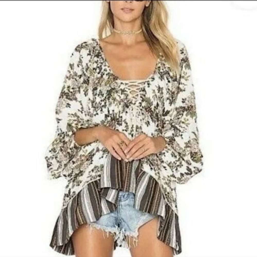 One Teaspoon Wild Valley cotton floral top size S